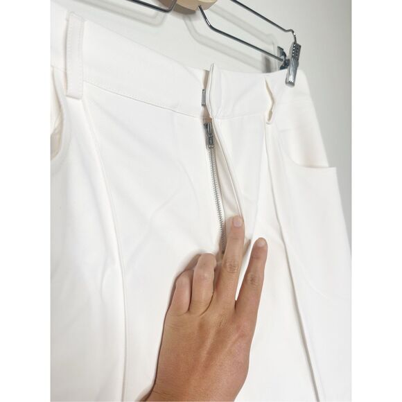 For Love & Lemons size S Shannon Pant White Trouser Wide Leg Chic Quiet Luxury - Picture 4 of 11